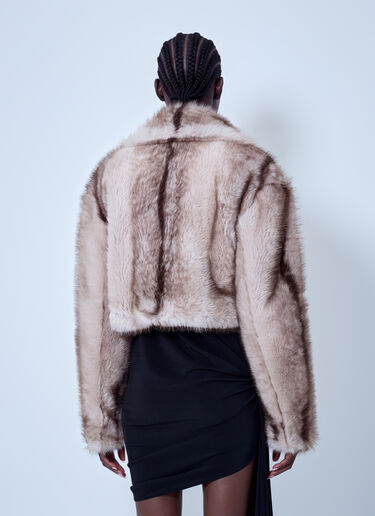 LN-CC® - Sportmax: Short Faux Fur Jacket - Brown Sportmax Short Faux Fur Jacket Brown spx0266011