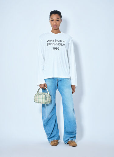Acne Studios Logo Motif Long-Sleeve T-Shirt White acn0265081