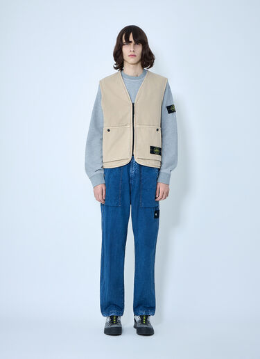 Stone Island Cotton Twill Utility Vest Beige sto0164077