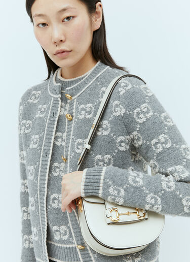 Gucci Horsebit 1955 Mini Rounded Shoulder Bag White guc0254046
