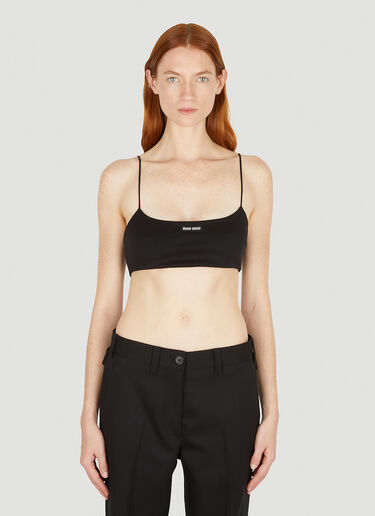 Miu Miu Camisole Crop Top Black miu0251007