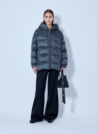 LN-CC® - Max Mara: Hooded Puffer Jacket - Blue Max Mara Hooded Puffer Jacket Blue max0266160
