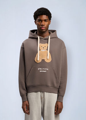 Palm Angels Bear In Mind Hooded Sweatshirt Grey pma0162053