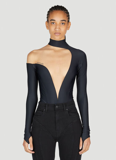 Mugler Cut-Out Bodysuit Black mug0252036