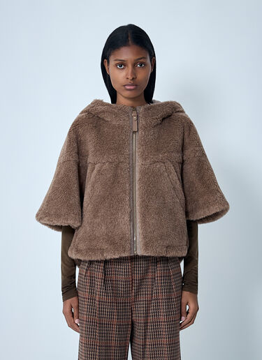 Max Mara Wool-And-Cashmere-Blend Jacket Brown max0262029