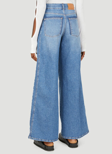 Stella McCartney 솔트 앤 페퍼 레이저 로고 진 데님 stm0249006