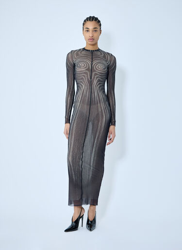 Jean Paul Gaultier Mesh Maxi Dress Grey jpg0260001