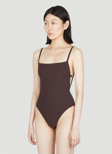 Lido Square-Neck One Piece Swimsuit Brown lid0253002