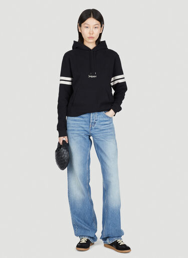 Saint Laurent ロゴ刺繡 フード付きスウェットシャツ ブラック sla0253032