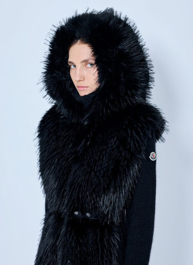 LN-CC® - Moncler: Textured Wool-Blend Coat - Black Moncler Textured Wool-Blend Coat Black mon0266014