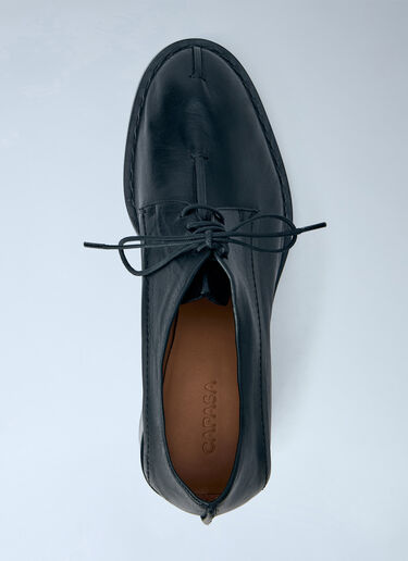 LN-CC® - Capasa Milano: Block Heel Leather Derbies - Black Capasa Milano Block Heel Leather Derbies Black cps0266004