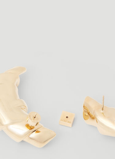 Jacquemus Les Boucles Croissant Earrings Gold jac0254107