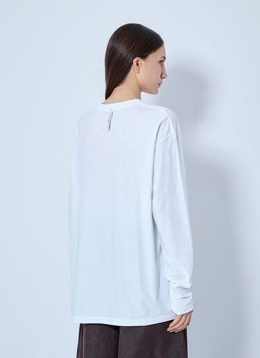 LN-CC® - Jacquemus: Long Sleeve T-Shirt - White Jacquemus Long Sleeve T-Shirt White jac0266019