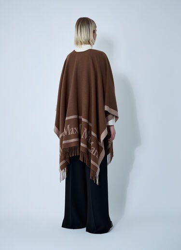 Max Mara Hilde Logo Motif Scarf Brown max0261037