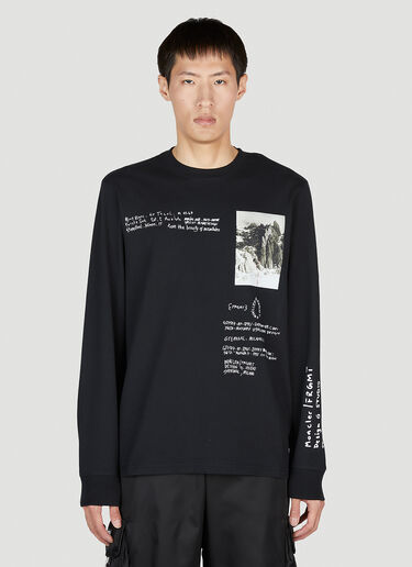 7 Moncler Fragment Graphic Print Long Sleeve T-Shirt Black mfr0154007