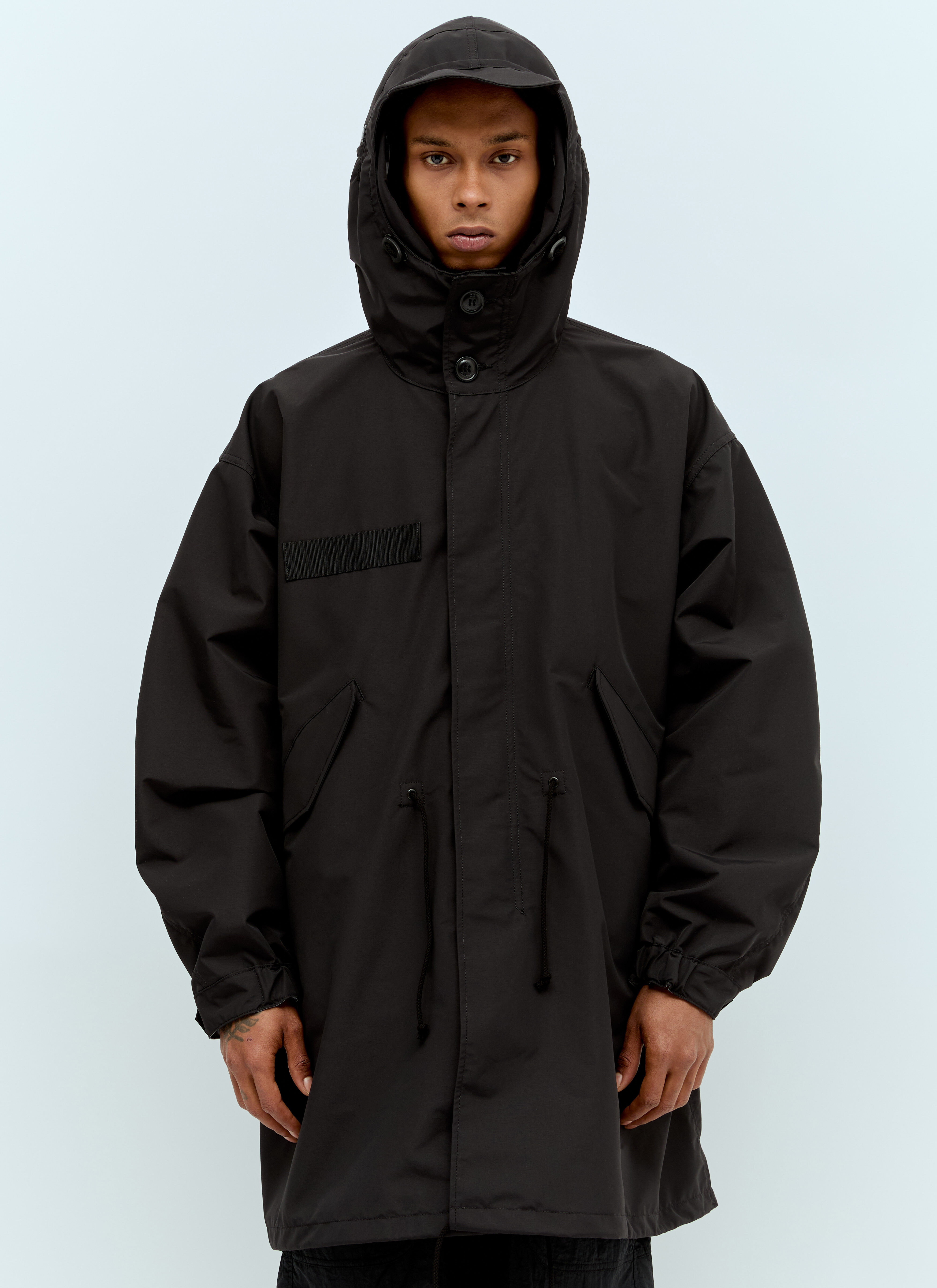 Junya Watanabe Men s x C.P Company Ripstop Coat in Black LN CC