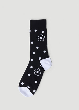 Gallery Dept. Flower Spot Socks White gdp0160027