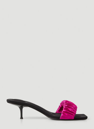 Alexander Wang Jessie Scrunchie Kitten Heel Mules Pink awg0247046