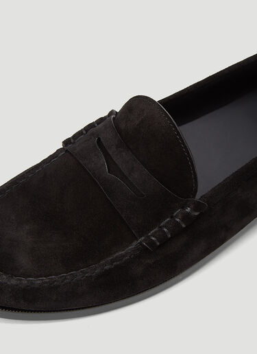Le Loafer Leather Slip-Ons Saint Laurent Le Loafer Leather Slip-Ons Black sla0143020