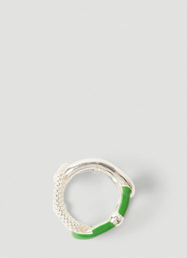 Bottega Veneta 对比色链环戒指 银色 bov0251128