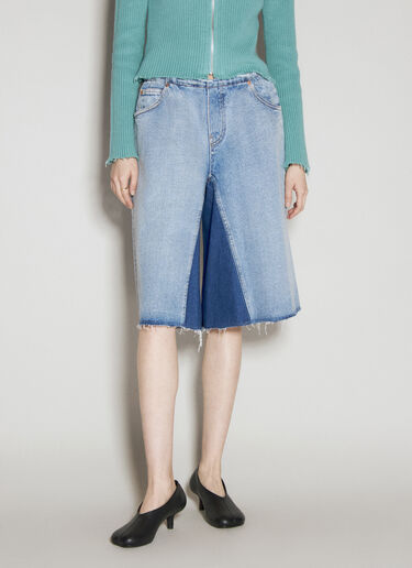 MM6 Maison Margiela 데님 조절끈 버뮤다 쇼츠 블루 mmm0255013
