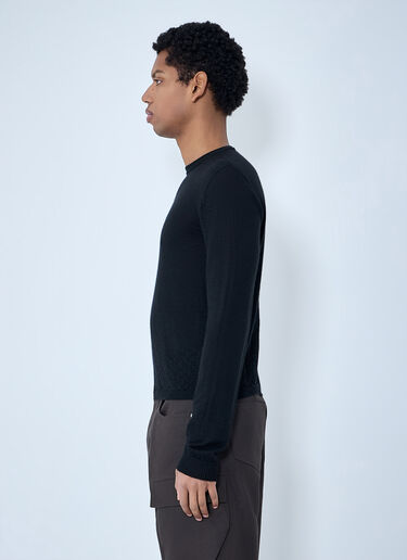 Rick Owens Fine Knit Wool Sweater Black ric0163011