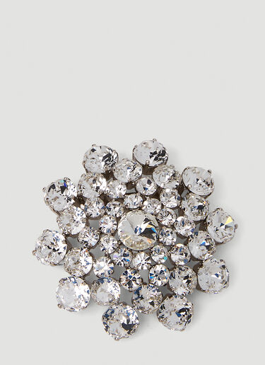 Rabanne Jewelled Brooch Silver pac0251027