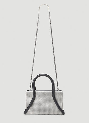 KARA Tubular Midi Shoulder Bag Silver kar0252009