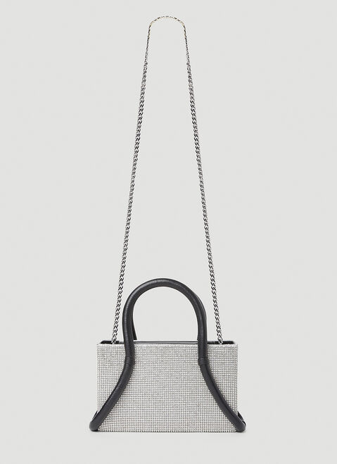KARA Tubular Midi Shoulder Bag Silver kar0252011
