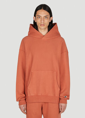 Champion Logo Embroidered Hooded Sweatshirt Orange cha0152019