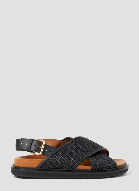Marni 퍼스벳 샌들 블랙 mni0147020