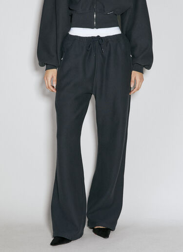 Alexander Wang Women's Wide Leg Track Pants in Black