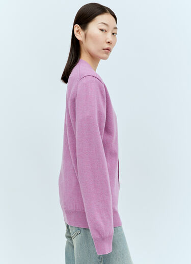 Comme Des Garçons PLAY Wool Knit Cardigan Purple cpl0356010