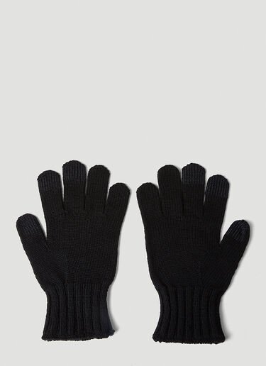 And Wander Text Print Gloves Black anw0149025