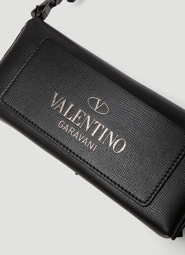 Valentino ロゴスマホホルダー ブラック val0149048