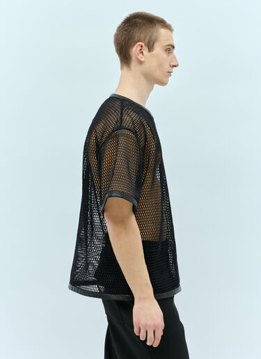 Jil Sander Open Knit T-Shirt Black jil0155009