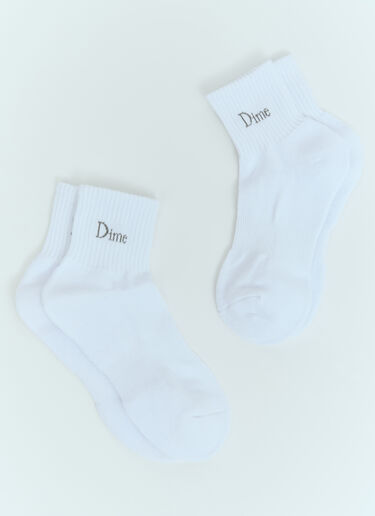 Dime Set of Two Pairs Of Classic Socks White dmt0154032