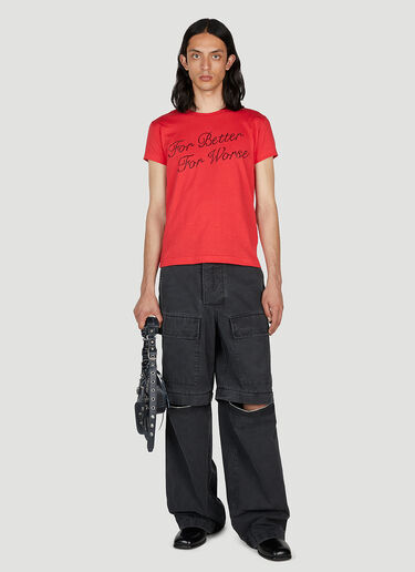 Crystal-Embellished T-Shirt Acne Studios Crystal-Embellished T-Shirt Red acn0152022