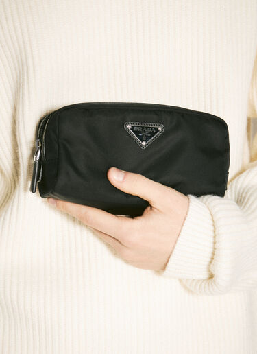 Prada Re-Nylon and Saffiano Leather Cosmetic Case Black pra0159020