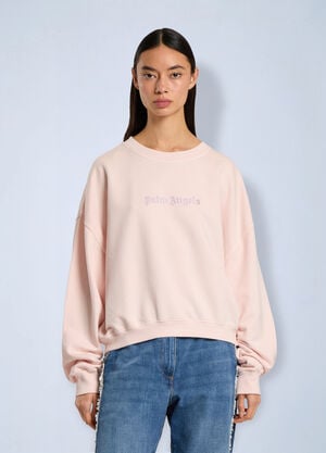 Palm Angels Stud Logo Crew Pink pma0266220