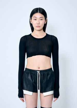 JW Anderson Crop T-Shirt Brown jwa0260006