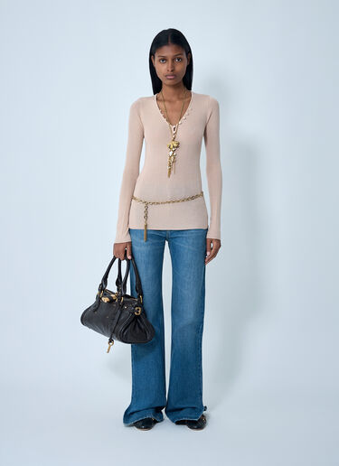 Henley Button-Down Top Chloé Henley Button-Down Top Pink chl0262007