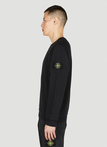 Stone Island 컴퍼스 패치 스웨트셔츠 블랙 sto0152053