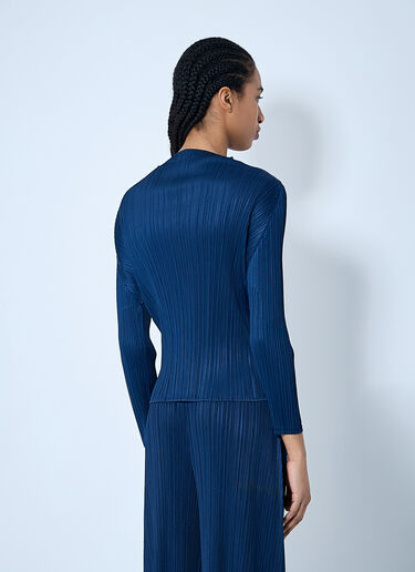 Pleats Please Issey Miyake Pleated Top Blue plp0260010