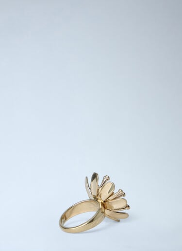 Miu Miu Mental Ring With Crystals Gold miu0263049