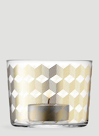 Set of Four Chevron Tealight LSA International Set of Four Chevron Tealight Gold wps0644402