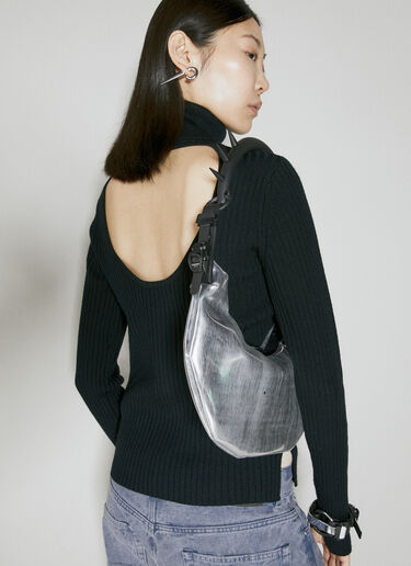 Spike Handle Half Moon Shoulder Bag Innerraum Spike Handle Half Moon Shoulder Bag Silver inn0354005