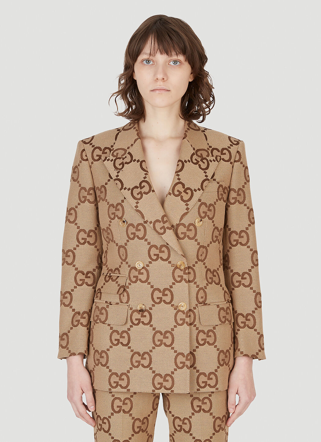 Gucci print on sale blazer