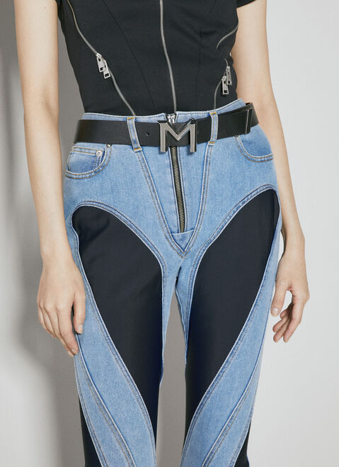 Vivienne Westwood M 버클 가죽 벨트 블랙 vvw0254030