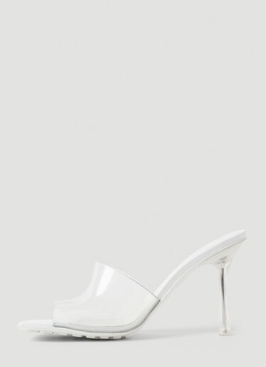 Bottega Veneta Stretch Transparent High Heel Mules White bov0249082